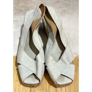 Castaner Wedge Heel in Light Blue Canvas Women's Size 41 US Size‎ 10